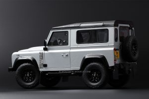 Land Rover Defender 90 Silver 1:18 by Almost Real