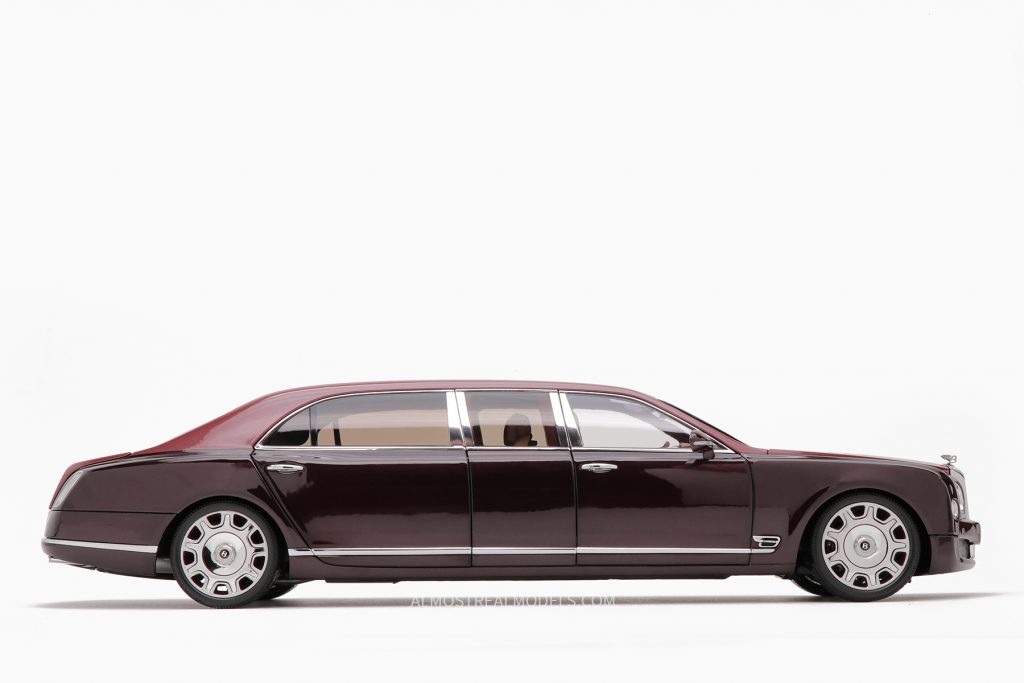 Bentley Mulsanne Grand Limousine Light Claret Over Claret 1:18 by Almost Real