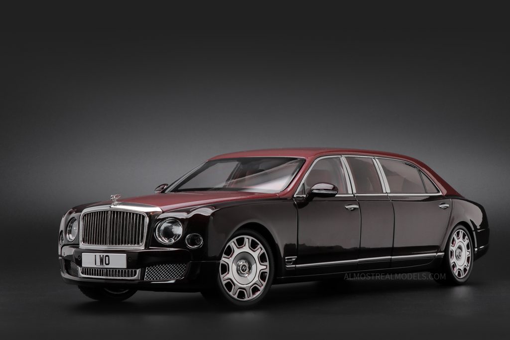 Bentley Mulsanne Grand Limousine Light Claret Over Claret 1:18 by Almost Real