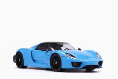 Porsche 918 Spyder Weissach Package Riviera Blue 1:18 by AutoArt