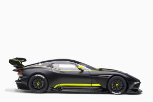 Aston Martin Vulcan Matt Black Lime Green Stripes 1:18 by AutoArt