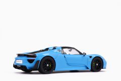 Porsche 918 Spyder Weissach Package Riviera Blue 1:18 by AutoArt