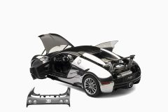 Bugatti EB Veyron 16.4 Pur Sang, Black/Aluminum Casting 1:18 by AutoArt