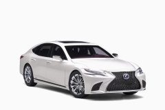 Lexus LS500h, Sonic White Metallic/Crimson & Black Interior 1:18 by AutoArt