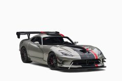 Dodge Viper GTS-R Commemorative Edition ACR Silver Metallic w/Black Stripes 1:18 by AutoArt