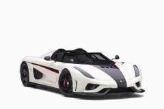 Koenigsegg Regera, White/Black Carbon/Red Accents 1:18 by AutoArt