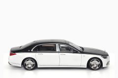 Mercedes - Maybach S-Class 2021 Black / White 1:18 by Almost Real