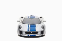 Jaguar C-X75 Lightning Silver / Blue Stripes 1:18 by Almost Real