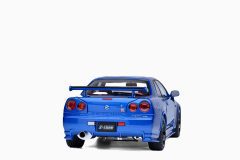 Nissan Nismo R34 GT-R Z-tune Bayside Blue Carbon Bonnet 1:18 by Autoart