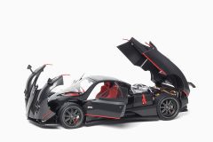 Pagani Zonda F Gloss Carbon Black with Red Stripe 1:18 by Almost Real