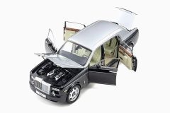 Rolls Royce Phantom EWB Black and Silver Metallic 1:18 by Kyosho