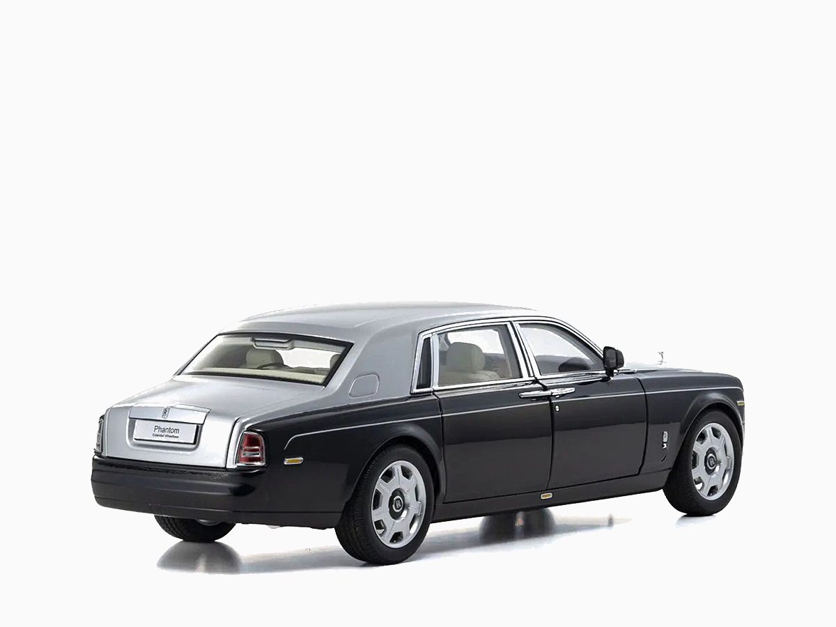 Rolls Royce Phantom EWB Black and Silver Metallic 1:18 by Kyosho