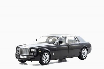 Rolls Royce Phantom EWB Black and Silver Metallic 1:18 by Kyosho