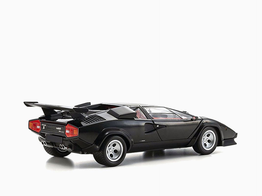 Lamborghini Countach LP 5000 Quattrovalvole Black with Red Interior 1:18 by Kyosho