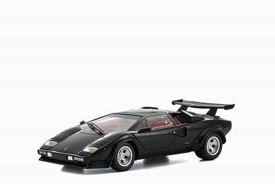 Lamborghini Countach LP 5000 Quattrovalvole Black with Red Interior 1:18 by Kyosho