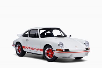 Porsche 911 Carrera 2.7 RS White Red Stripes 1:18 by Autoart